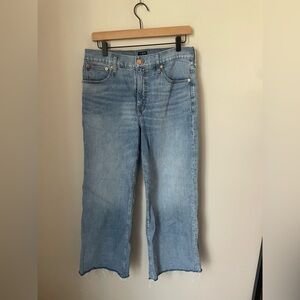 J. Crew Wide-leg cropped jean in all-day stretch Size 30